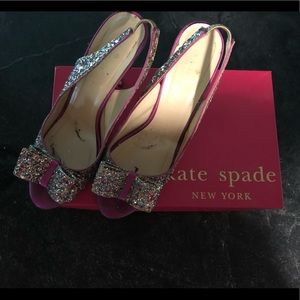 Kate Spade Charm Confetti Slingbacks Size 8.5M
